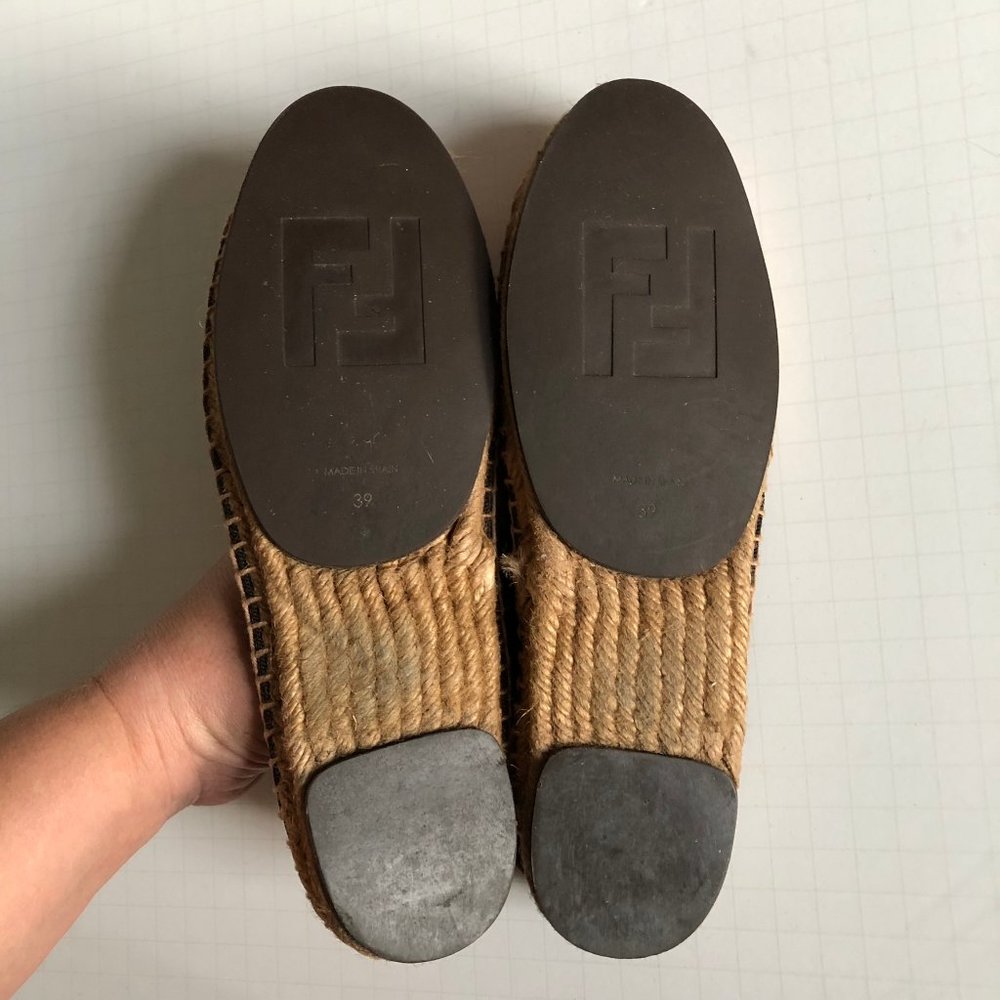 FENDI Pequin Stripe Espadrilles, 39 - Picture 9 of 11